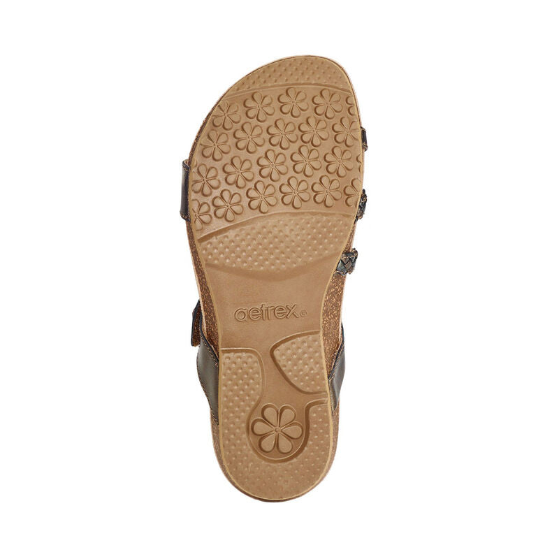 Aetrex Janey Braided Slide - Black