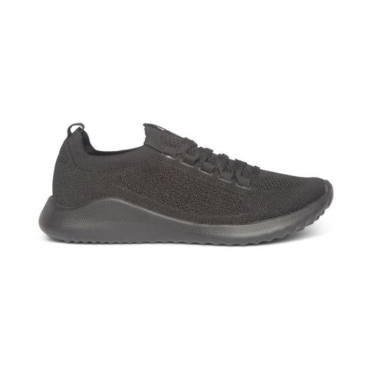 Aetrex Carly Arch Support Sneaker - Black/Black