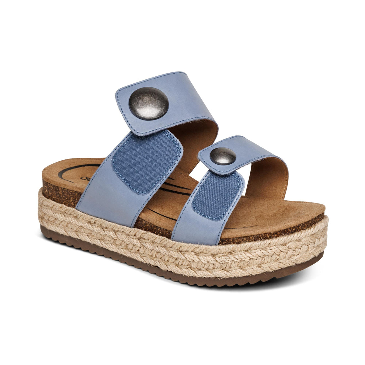 Aetrex Sofie Platform Sandal - Blue