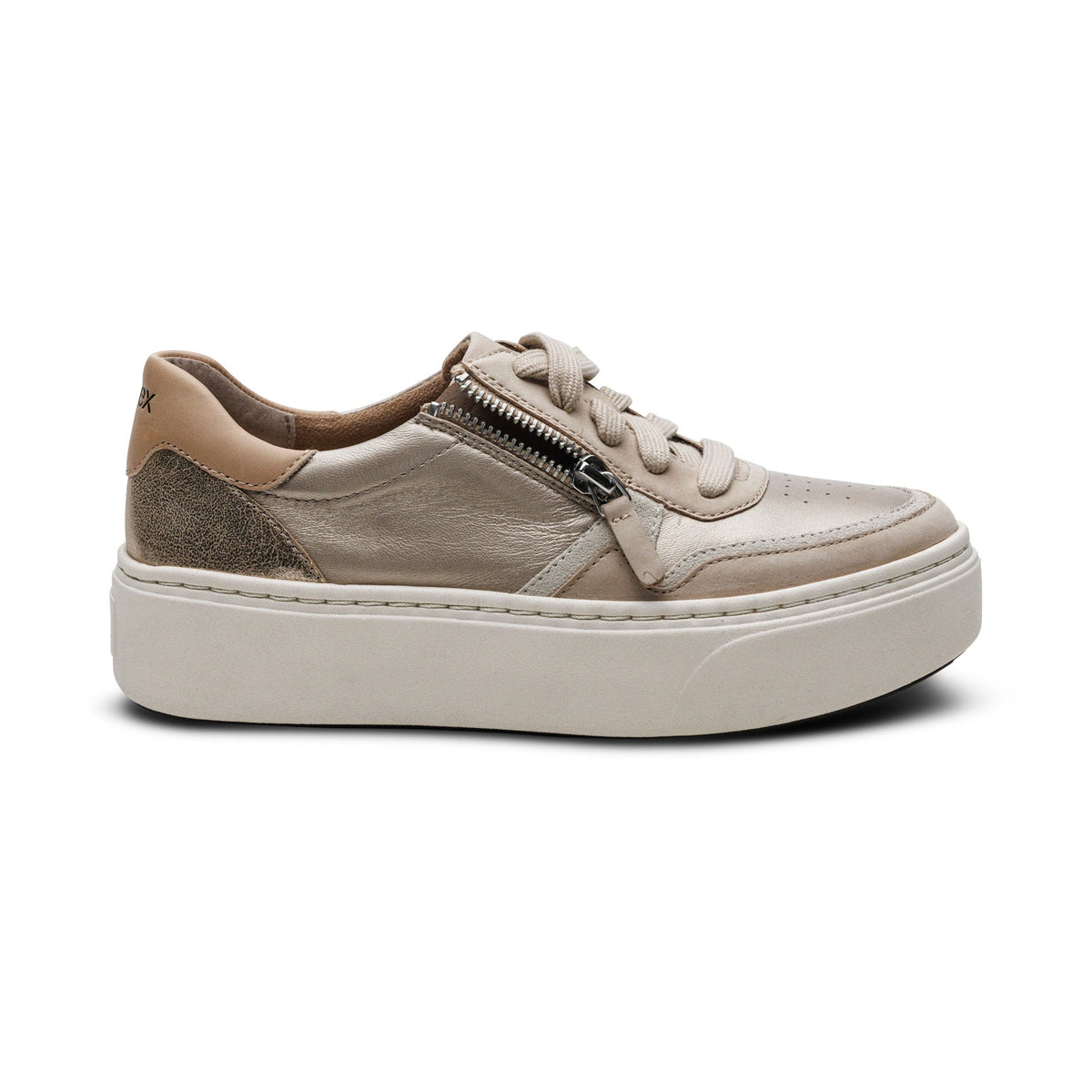 Aetrex Leigh Arch Support Platform Sneaker - Tan