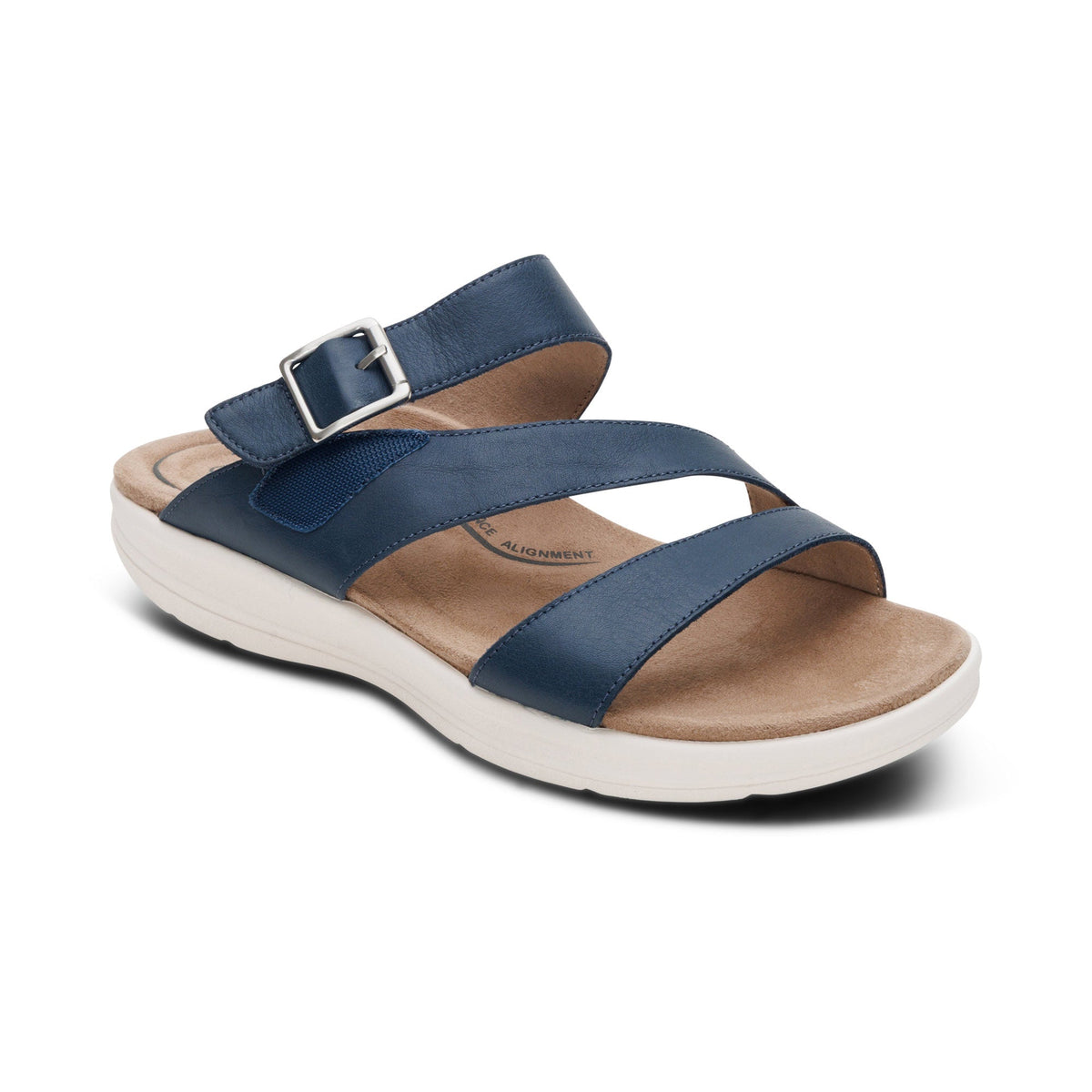 Aetrex Jenny Adjustable Slide Sandal - Navy