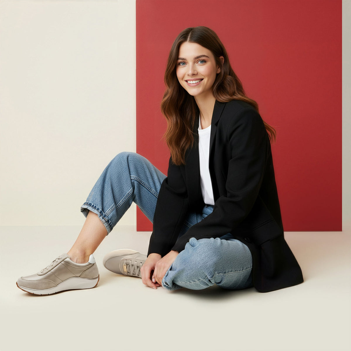 Aetrex Ivy Arch Support Sneaker - Champagne