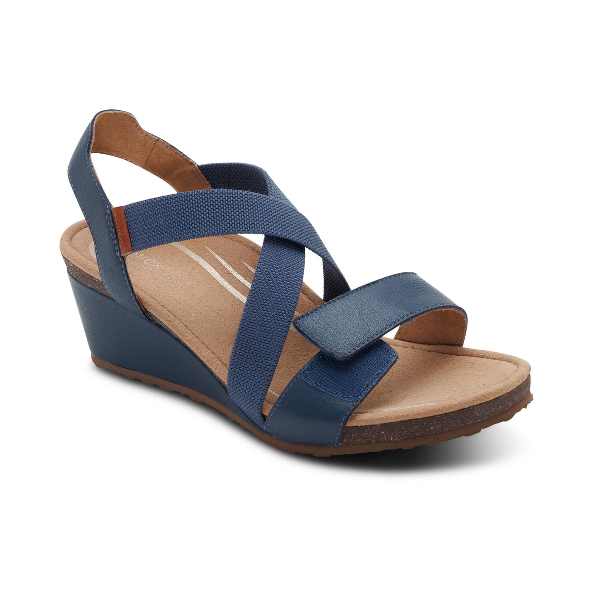 Aetrex Kathy Platform Wedge - Navy