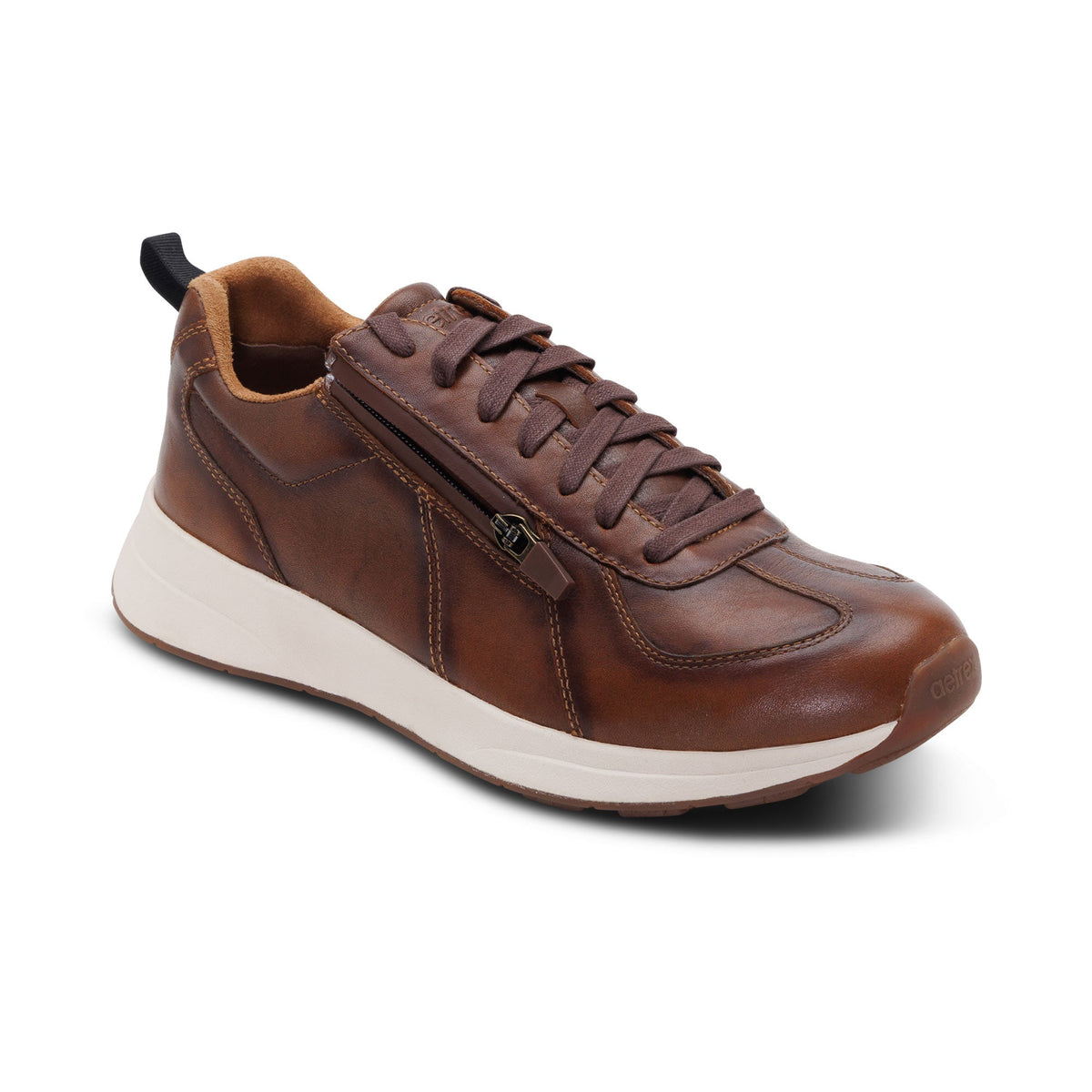 Aetrex Miles Arch Support Sneaker - Cognac