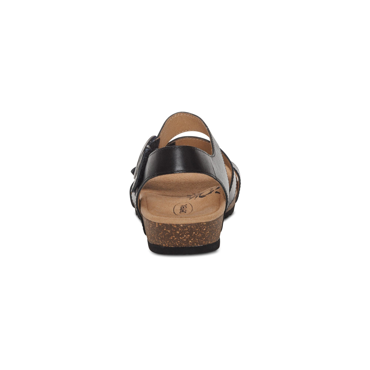 Aetrex Lilly Adjustable Quarter Strap Sandal - Black