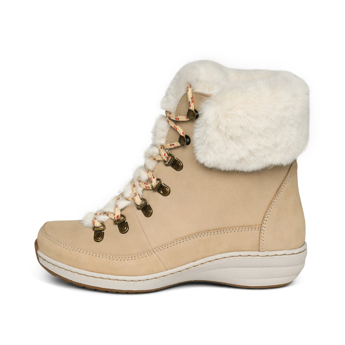 Aetrex Jodie Fur Winter Boot - Ivory