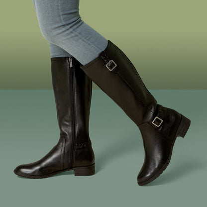 Aetrex Vera Arch Support Riding Boot - Black
