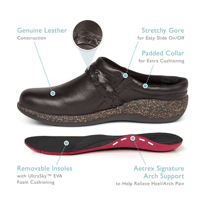 Aetrex Libby Comfort Clog - Black