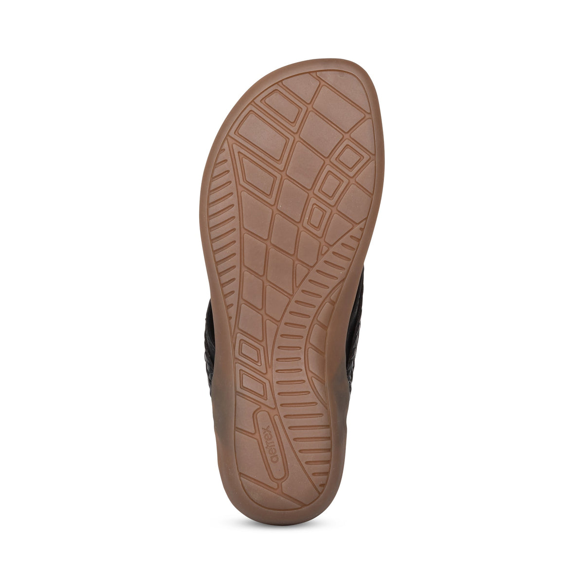 Aetrex Emmy Braided Thong Sandal - Black