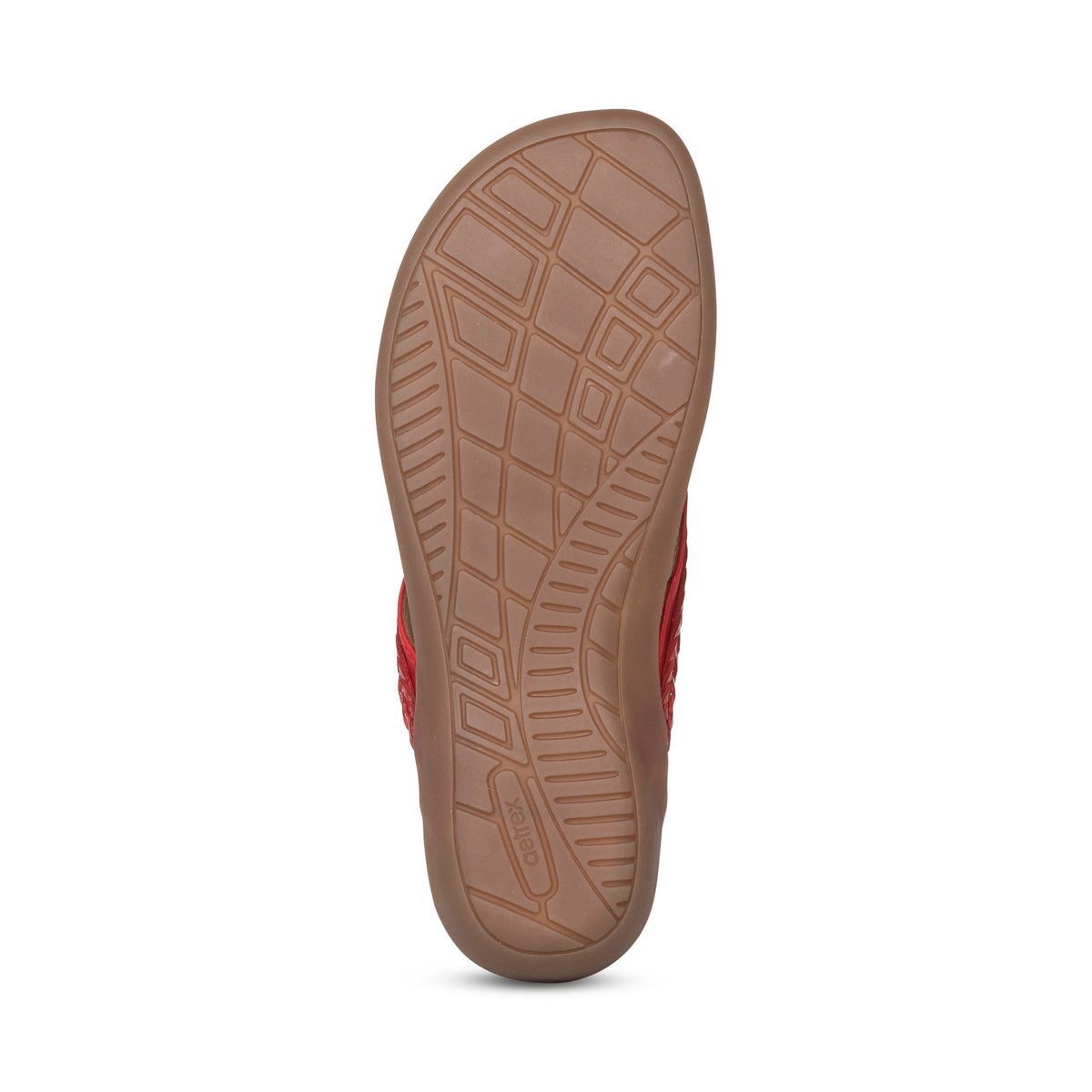 Aetrex Emmy Braided Thong Sandal - Red