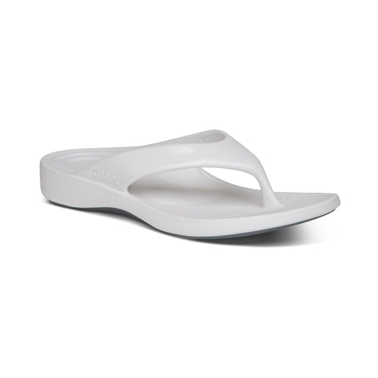 Aetrex Maui Orthotic Women's Flips - Glossy White