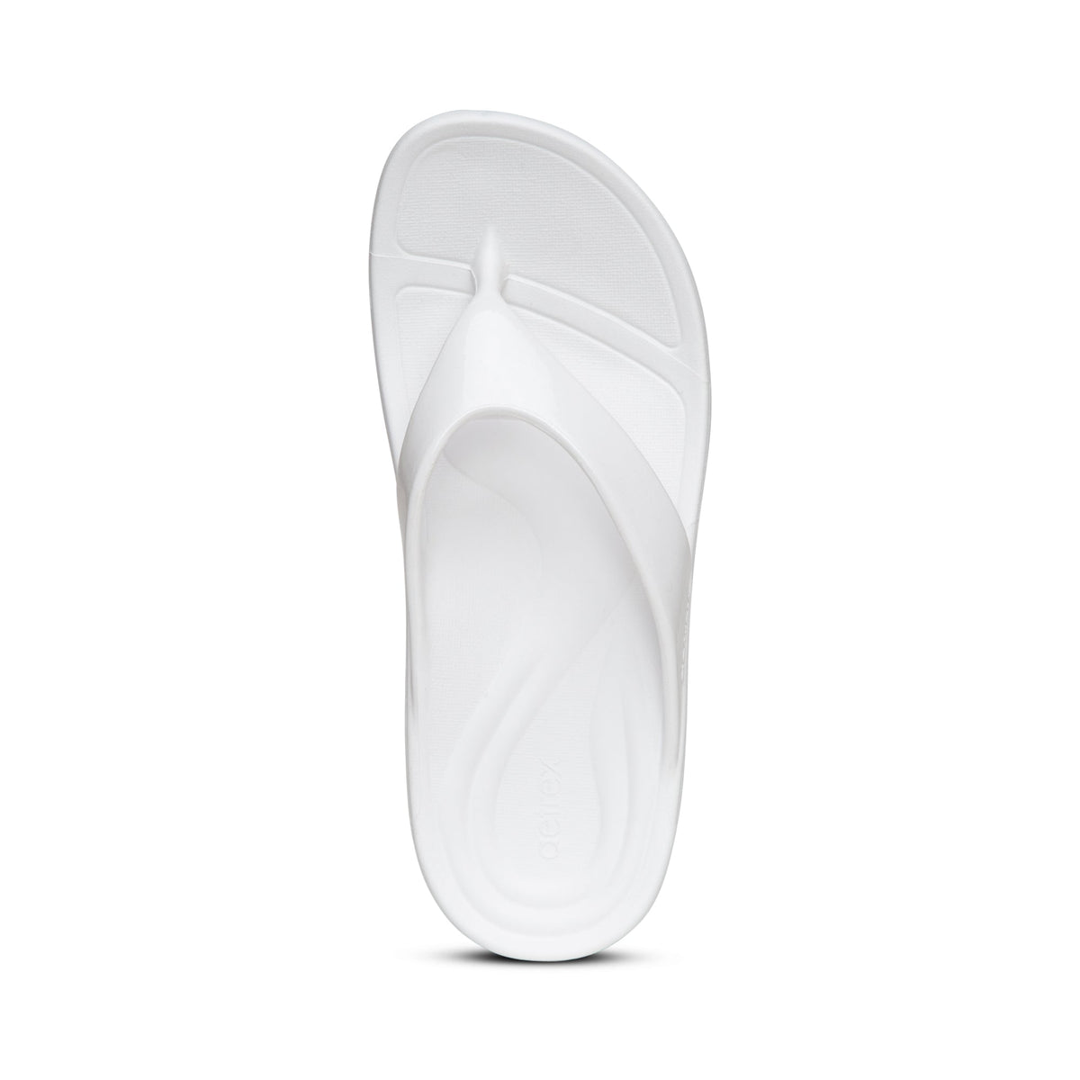 Aetrex Maui Orthotic Women's Flips - Glossy White