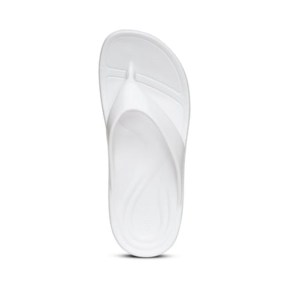 Aetrex Maui Orthotic Women's Flips - Glossy White