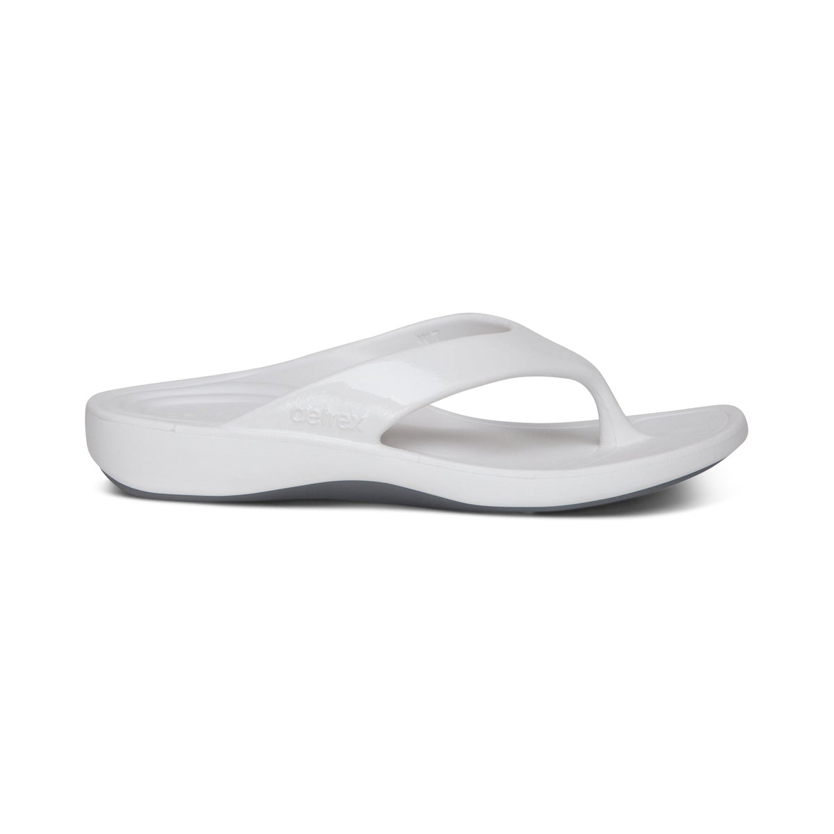 Aetrex Maui Orthotic Women's Flips - Glossy White