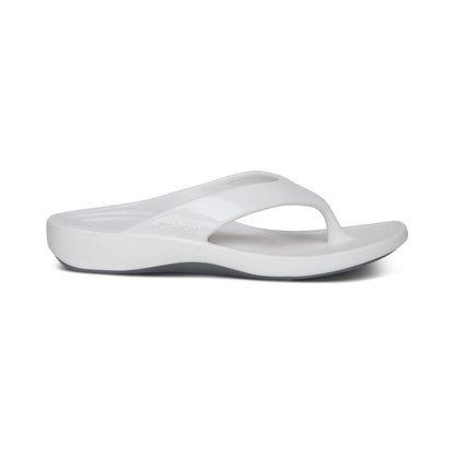 Aetrex Maui Orthotic Women's Flips - Glossy White