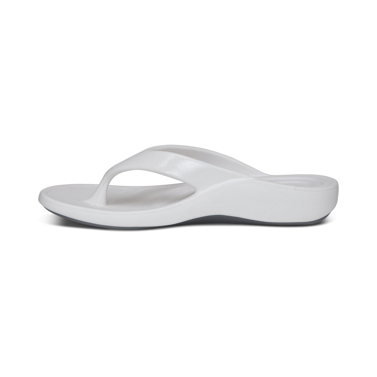 Aetrex Maui Orthotic Women's Flips - Glossy White