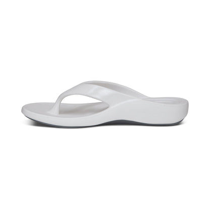 Aetrex Maui Orthotic Women's Flips - Glossy White