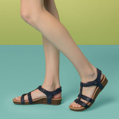Aetrex Reese Adjustable Gladiator Sandal - Yellow