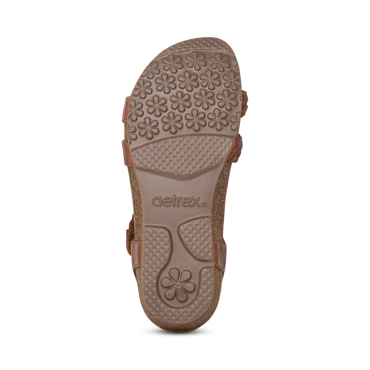 Aetrex Reese Adjustable Gladiator Sandal - Cognac Brown