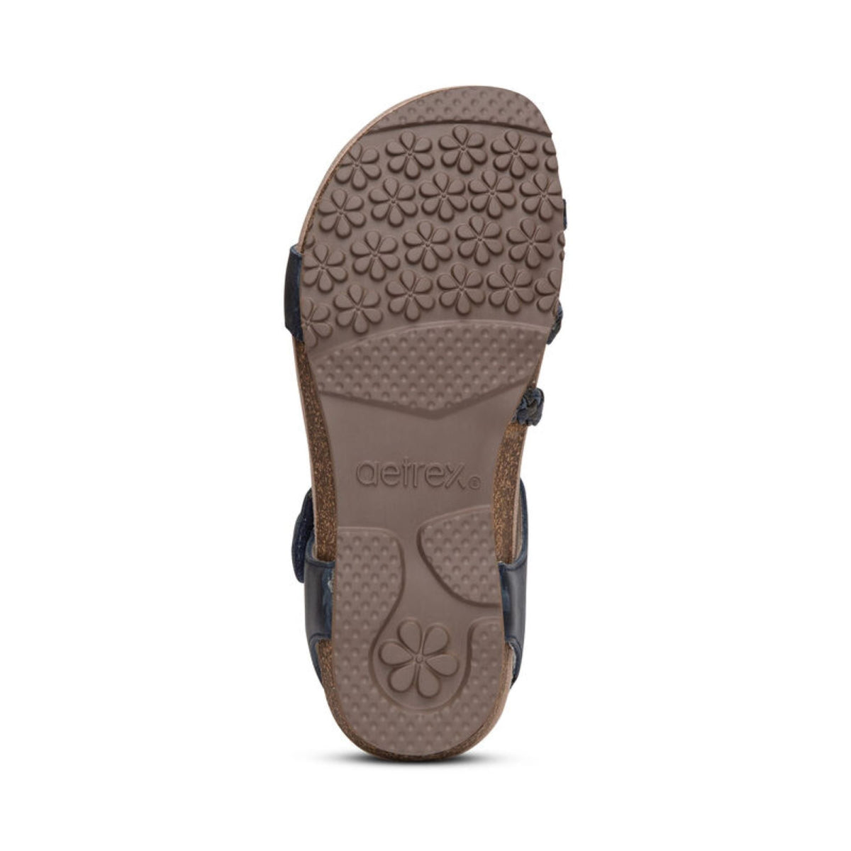 Aetrex Jillian Braided Quarter Strap Sandal - Navy