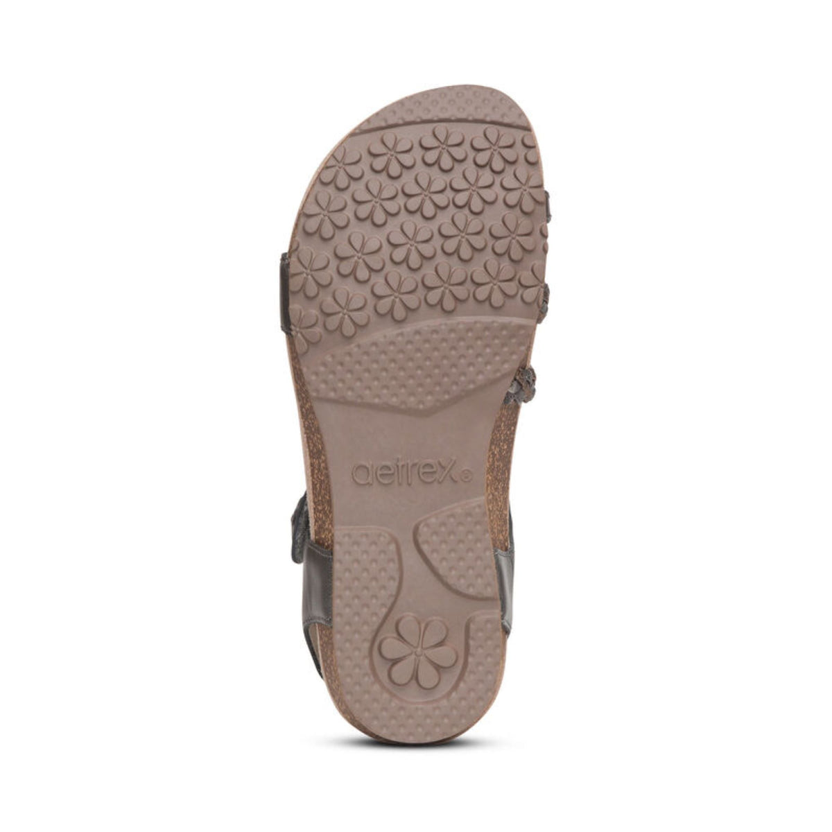 Aetrex Jillian Braided Quarter Strap Sandal - Gunmetal