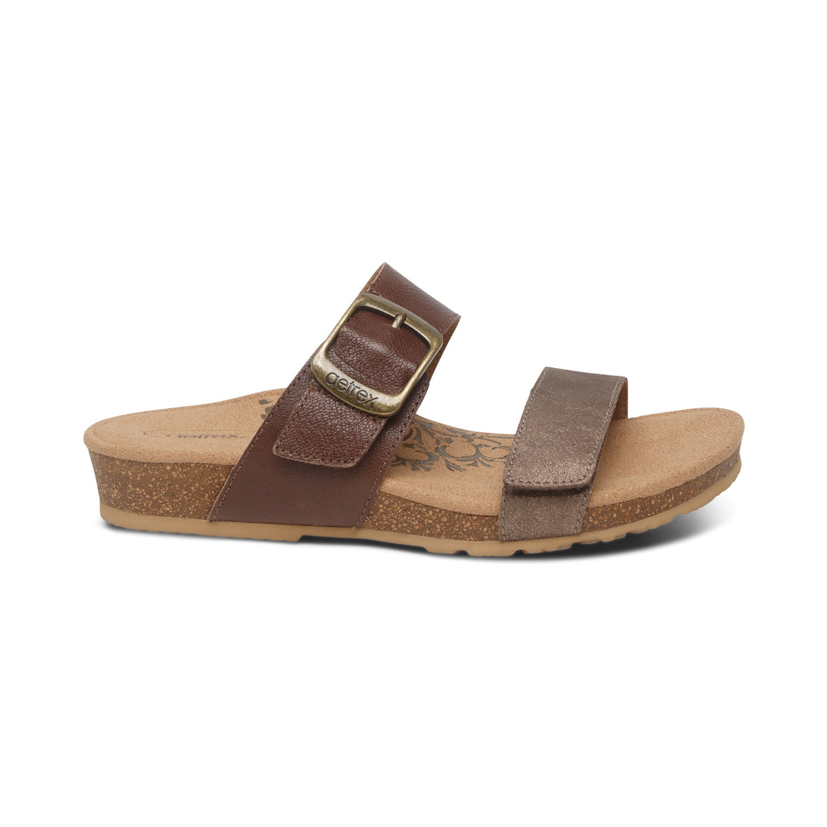 Aetrex Daisy Adjustable Slide - Brown