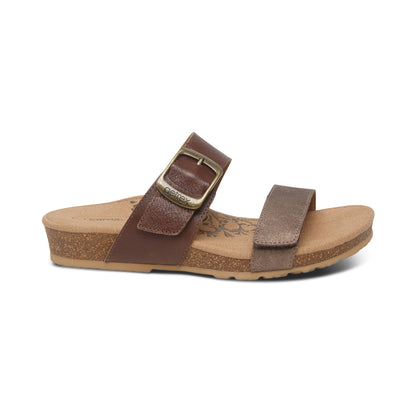 Aetrex Daisy Adjustable Slide - Brown