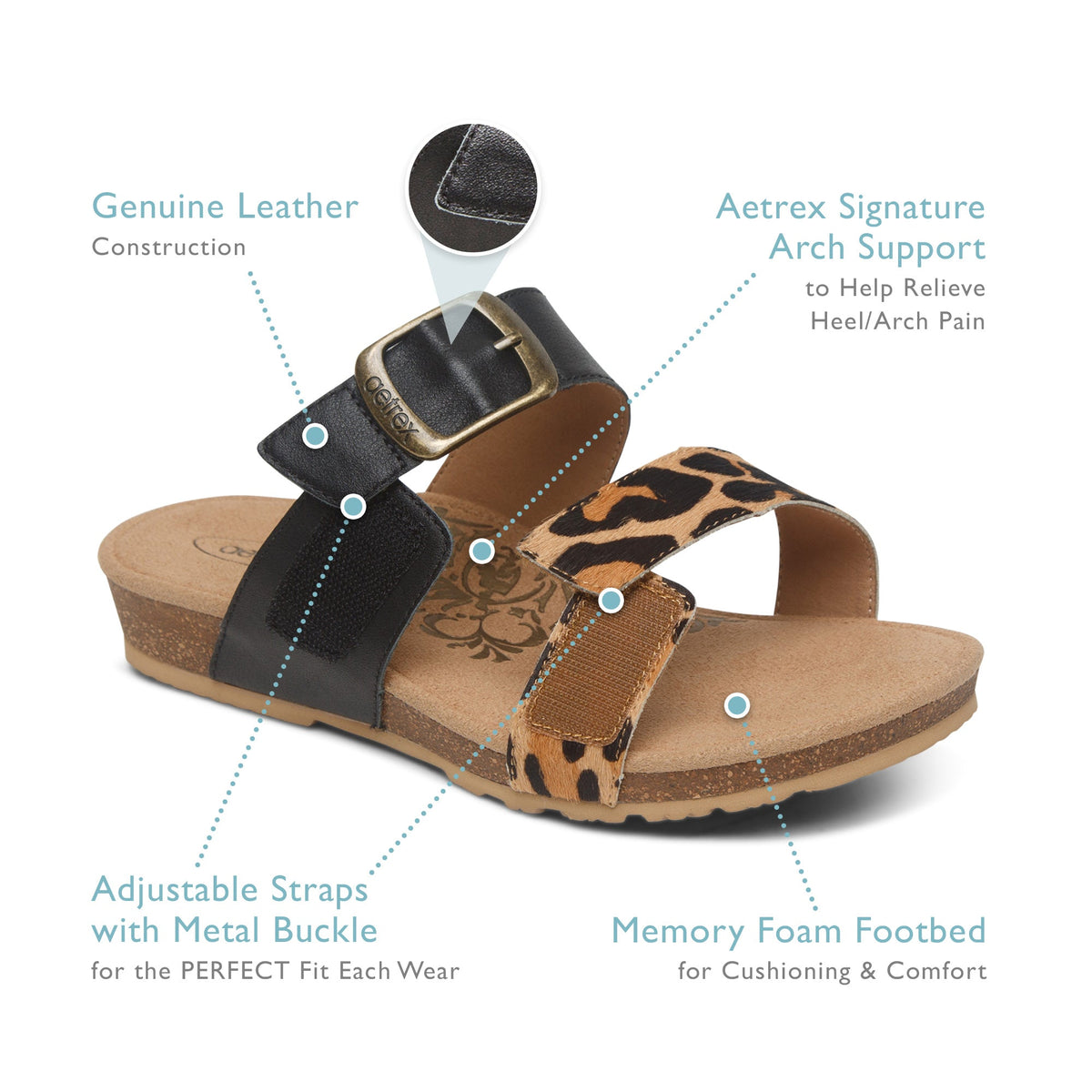 Aetrex Daisy Adjustable Slide - Sunflower