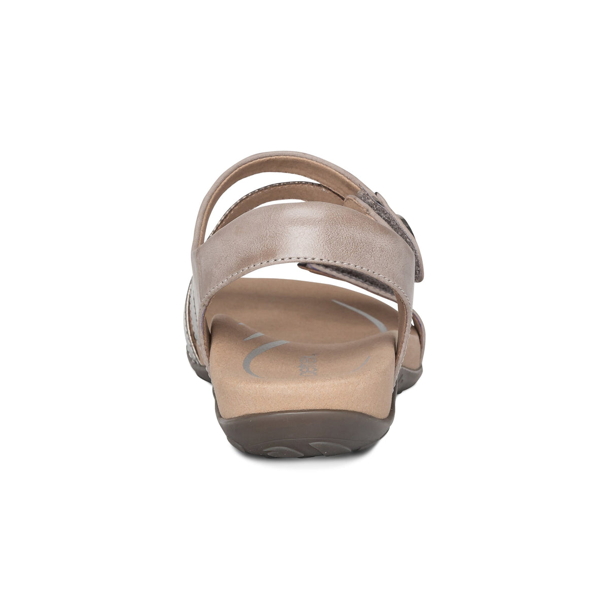 Aetrex Jess Adjustable Quarter Strap Sandal - Smoke