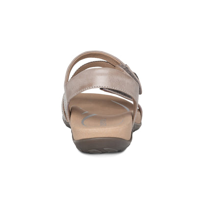 Aetrex Jess Adjustable Quarter Strap Sandal - Smoke