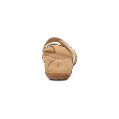 Aetrex Izzy Adjustable Slide Sandal - Gold