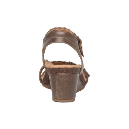 Aetrex Grace Adjustable Woven Wedge - Taupe