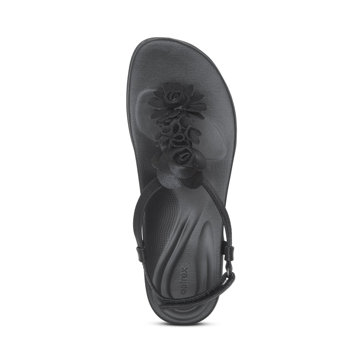 Aetrex Charli Thong Sandal - Black