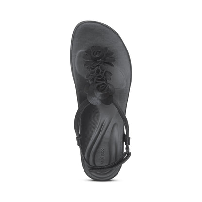 Aetrex Charli Thong Sandal - Black