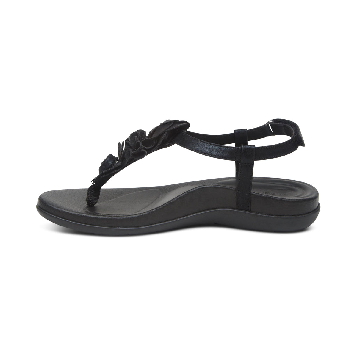 Aetrex Charli Thong Sandal - Black