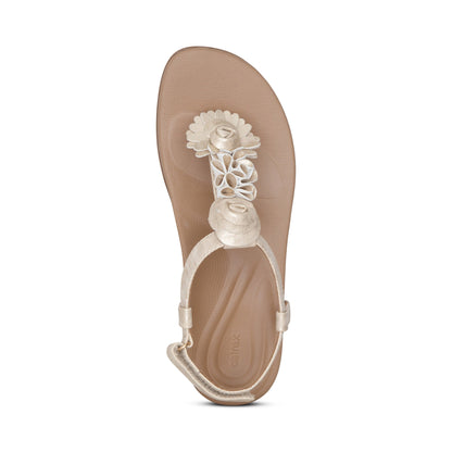 Aetrex Charli Thong Sandal - Champagne