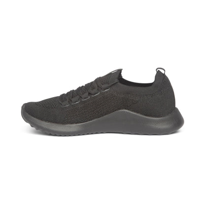 Aetrex Carly Arch Support Sneaker - Black/Black