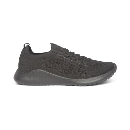 Aetrex Carly Arch Support Sneaker - Black/Black