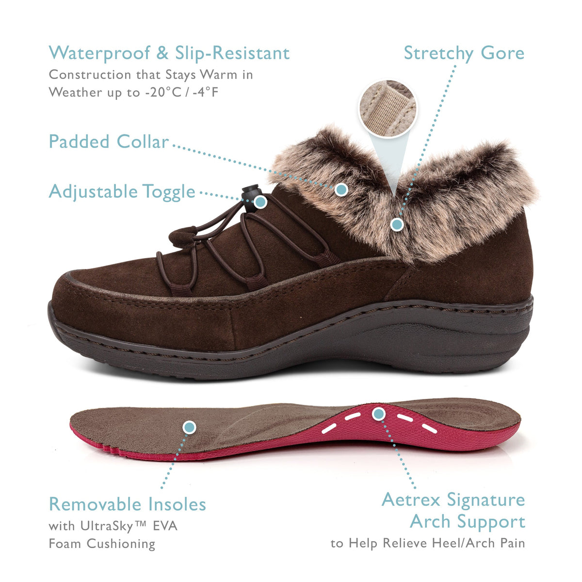 Aetrex Chrissy Arch Support Slip-On - Espresso