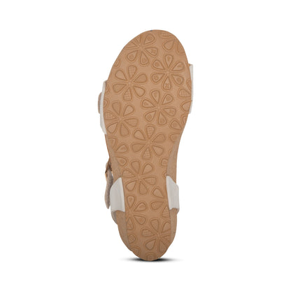 Aetrex Lexa Quarter Strap Wedge - Ivory