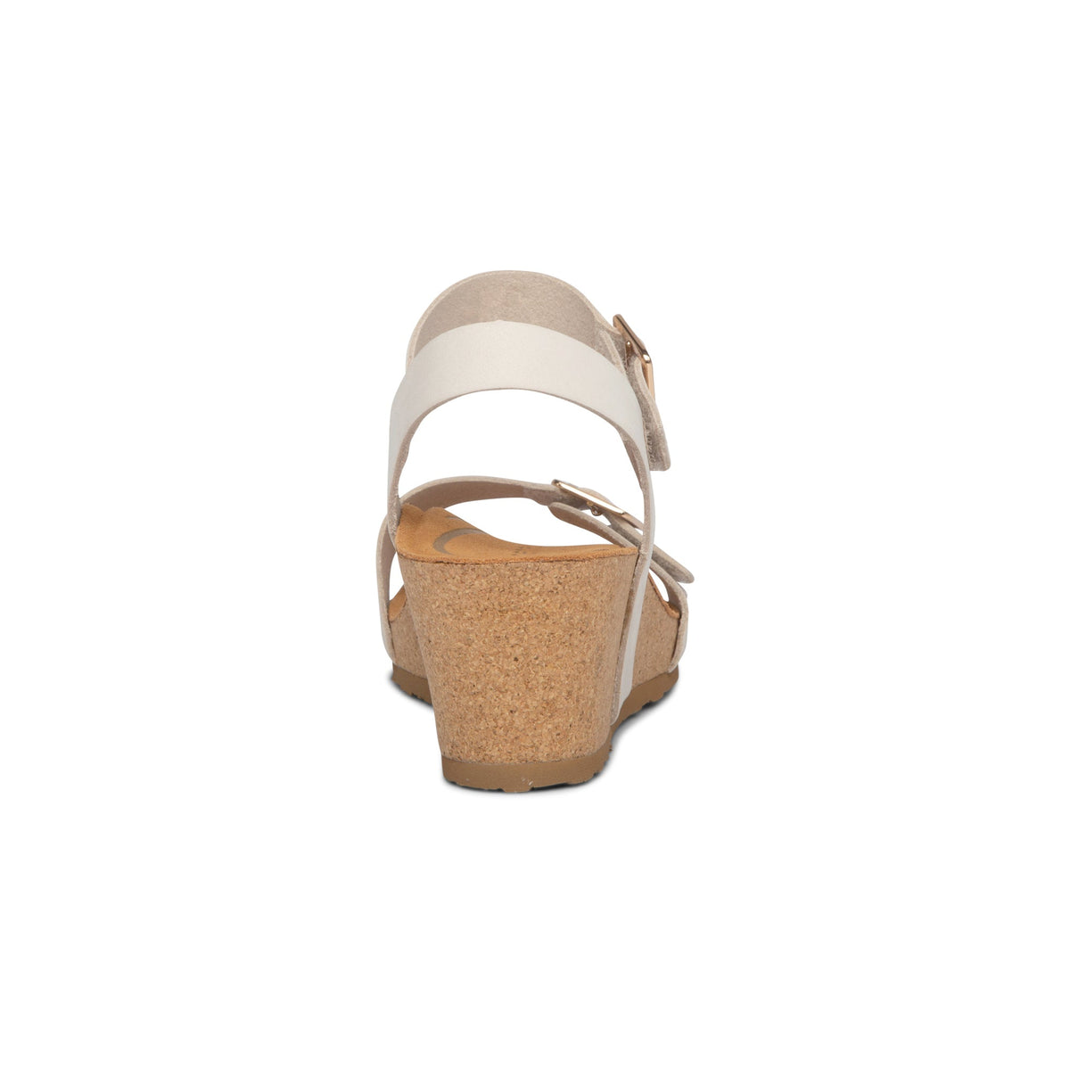 Aetrex Lexa Quarter Strap Wedge - Ivory