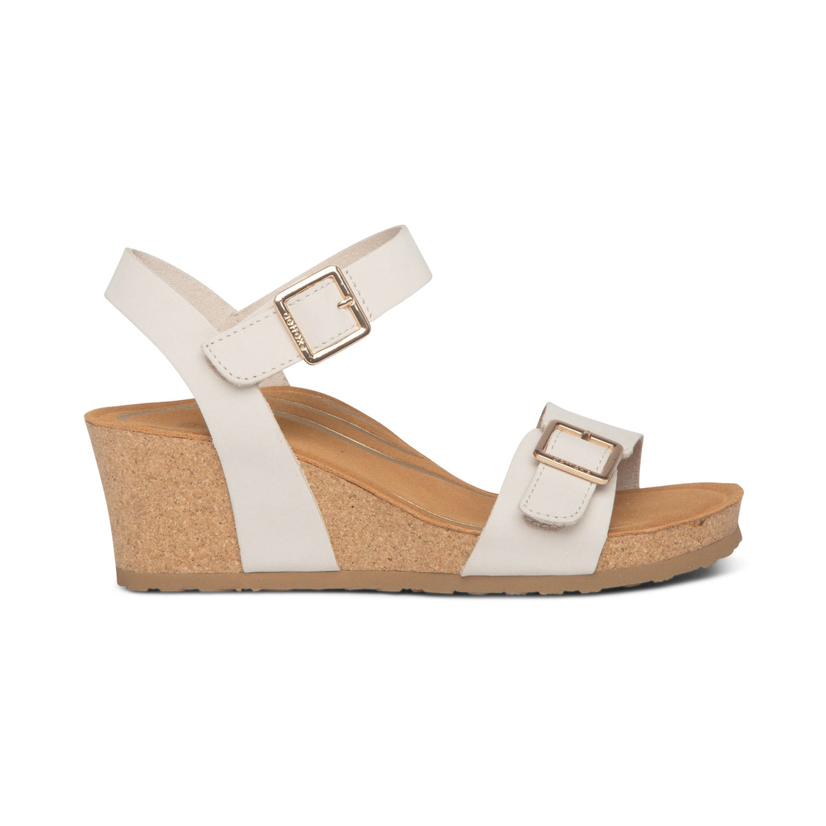 Aetrex Lexa Quarter Strap Wedge - Ivory