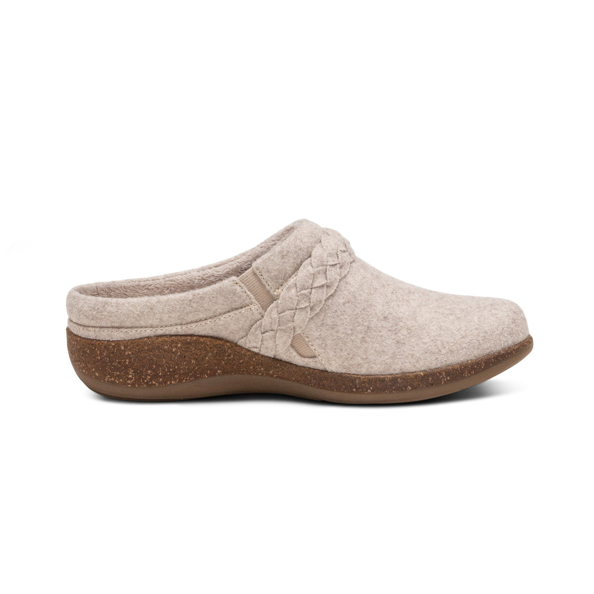Aetrex Libby Comfort Clog - Oatmeal Wool