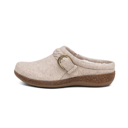 Aetrex Libby Comfort Clog - Oatmeal Wool