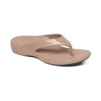 Aetrex Maui Orthotic Women's Flips - Mocha