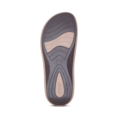 Aetrex Maui Orthotic Women's Flips - Mocha