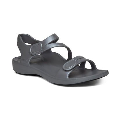 Aetrex Jillian Sport Sandal - Shimmer Grey