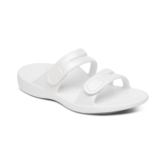 Aetrex Janey Sport Slide - White