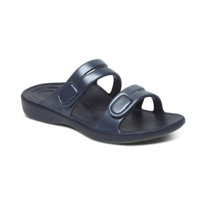 Aetrex Janey Sport Slide - Navy