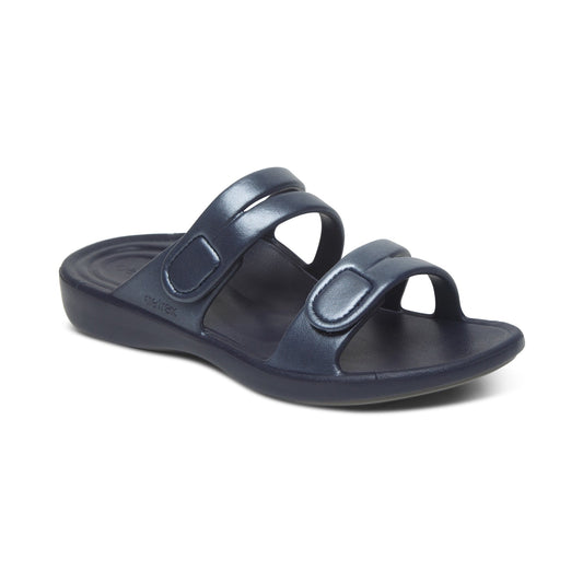 Aetrex Janey Sport Slide - Navy